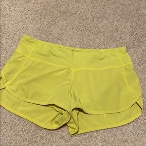 Lululemon lemon yellow shorts
